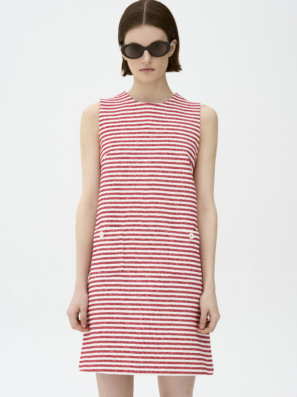 stripe dress_red