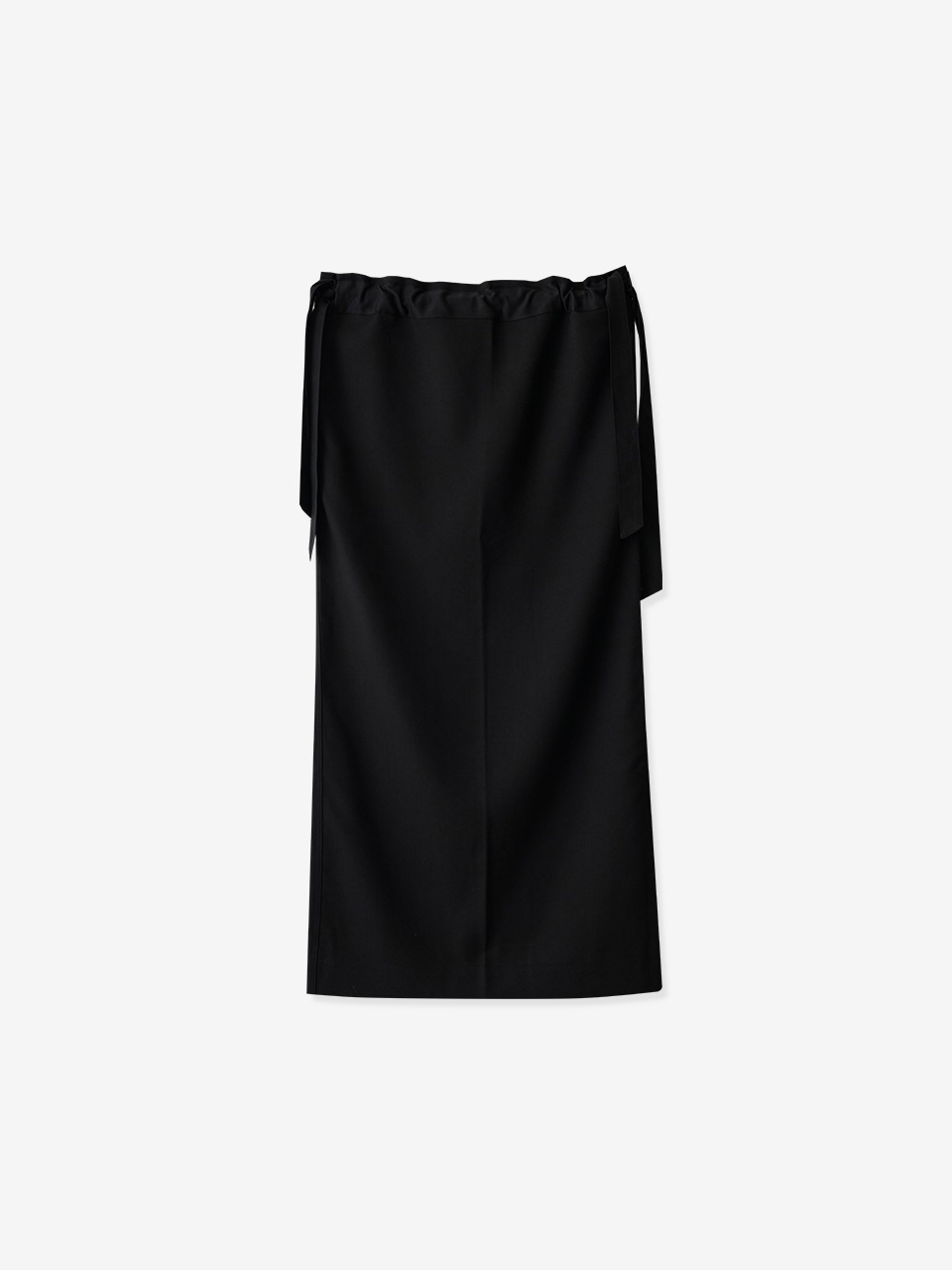 double ribbon maxi skirt_black